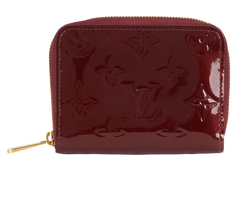 Louis Vuitton Monogram Coin Purse, Leather, Red, TS0142, DB/B, 2*